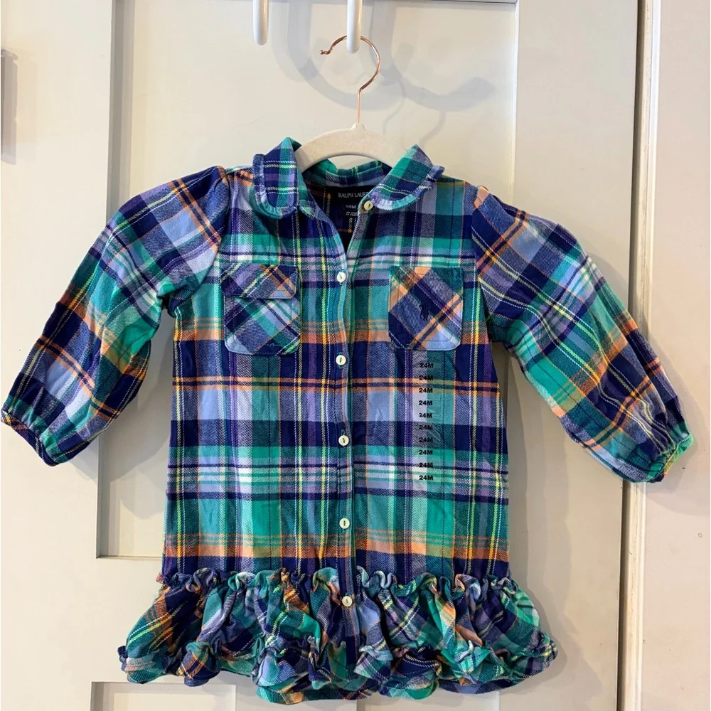 NWT‎ Ralph Lauren plaid dress 24months